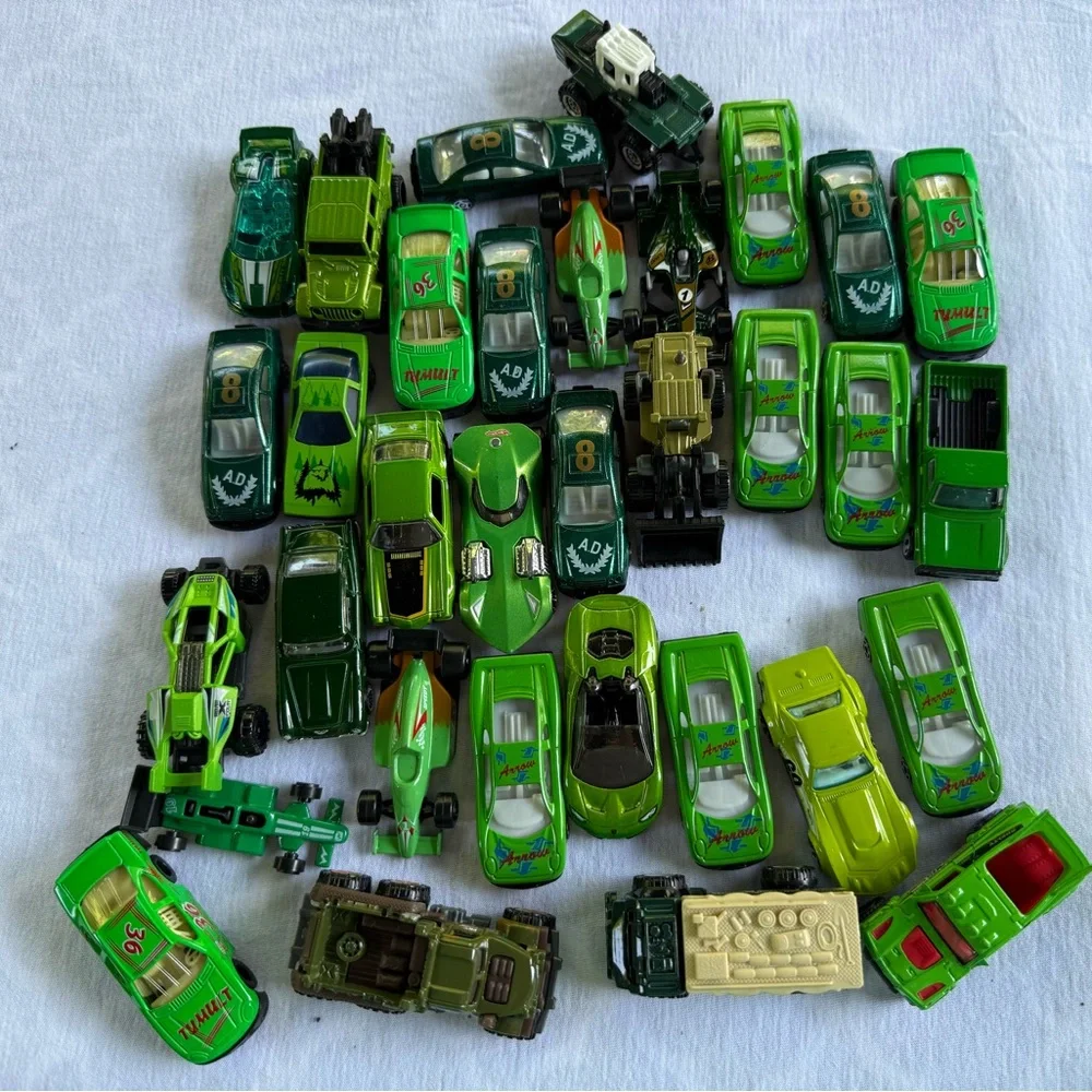 Hot Wheels ^ Matchbox Green Toy Cars